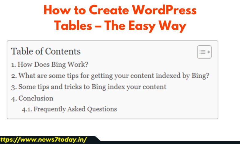How to Create WordPress Tables – The Easy Way